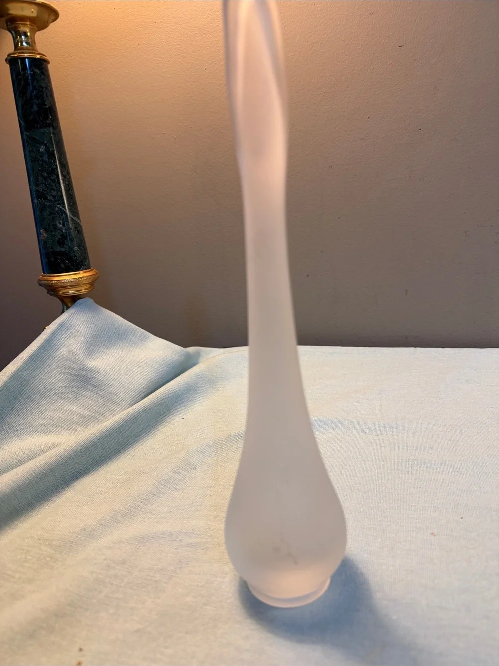 Vintage VIKING HAND MADE USA Frosted Glass Bud Vase - Home Accents